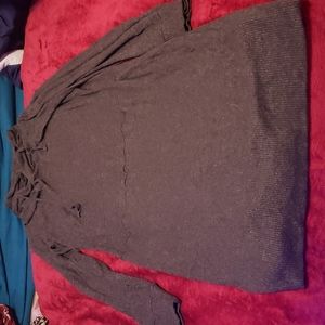 Grey hooded sweater dress